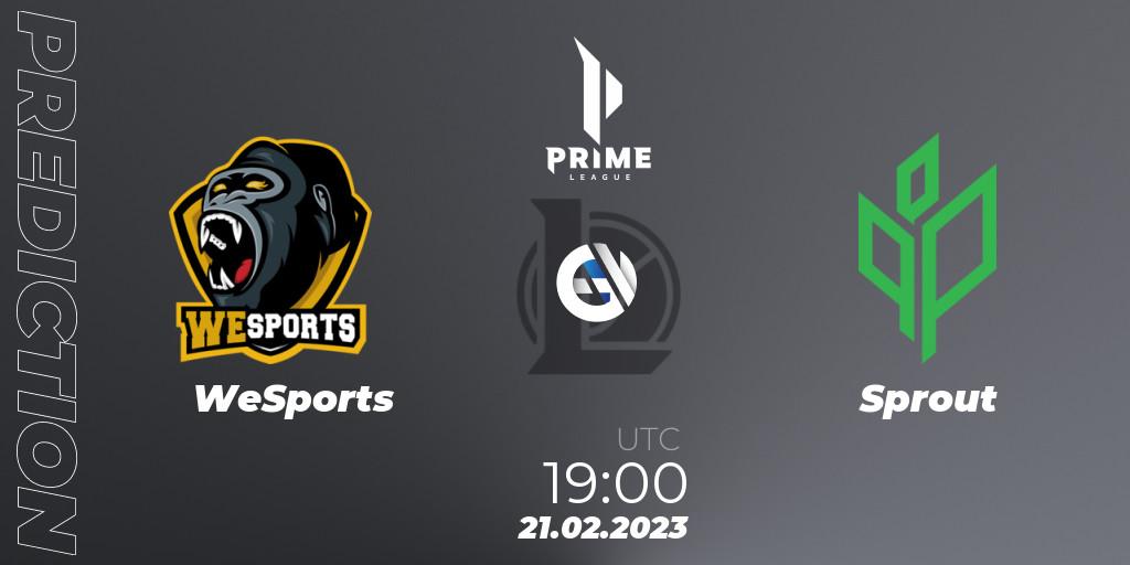 WeSports - Sprout: прогноз. 21.02.23, LoL, Prime League 2nd Division Spring 2023 - Group Stage