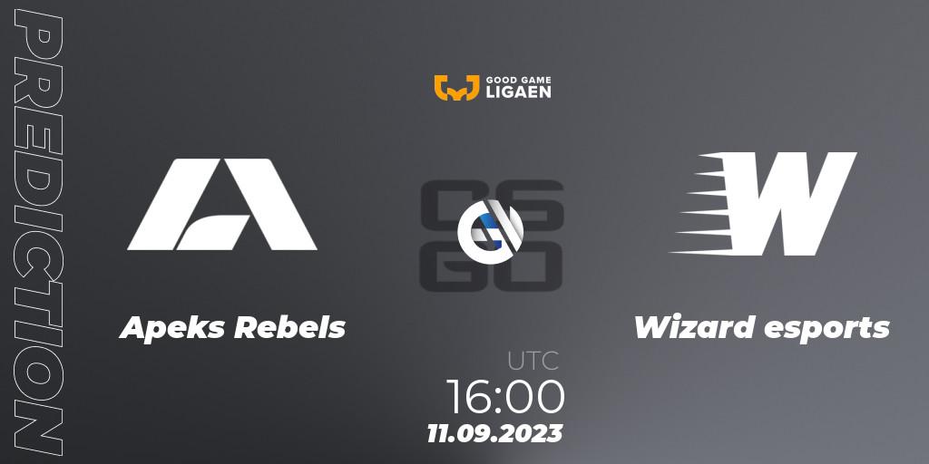 Apeks Rebels - Wizard esports: прогноз. 11.09.2023 at 16:00, Counter-Strike (CS2), Good Game-ligaen Fall 2023: Regular Season