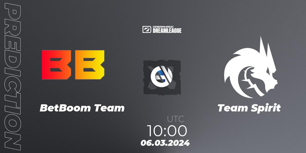 BetBoom Team - Team Spirit: прогноз. 06.03.2024 at 09:55, Dota 2, DreamLeague Season 22