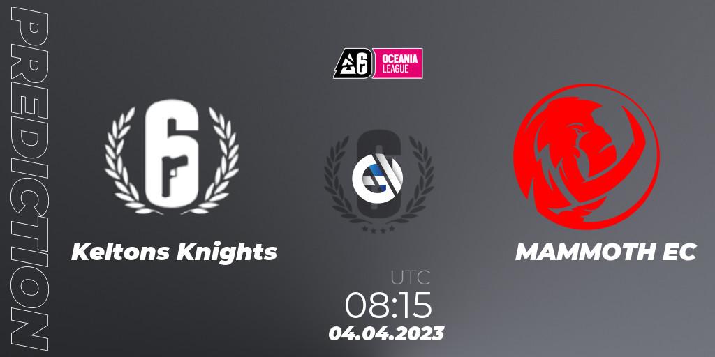 Keltons Knights - MAMMOTH EC: прогноз. 04.04.2023 at 08:15, Rainbow Six, Oceania League 2023 - Stage 1
