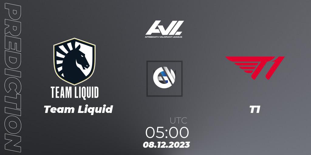 Team Liquid - T1: прогноз. 08.12.23, VALORANT, AfreecaTV VALORANT LEAGUE