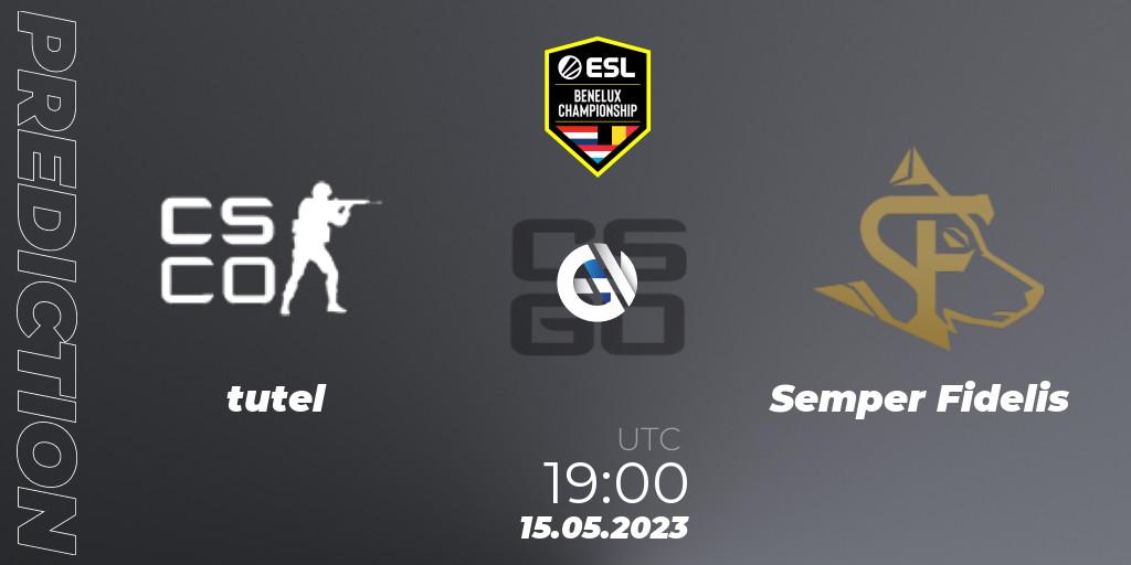 tutel - Semper Fidelis: прогноз. 15.05.2023 at 19:00, Counter-Strike (CS2), ESL Benelux Championship Spring 2023