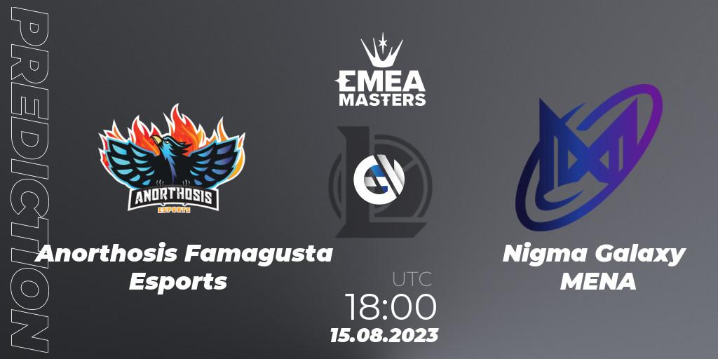 Anorthosis Famagusta Esports - Nigma Galaxy MENA: прогноз. 15.08.2023 at 18:00, LoL, EMEA Masters Summer 2023