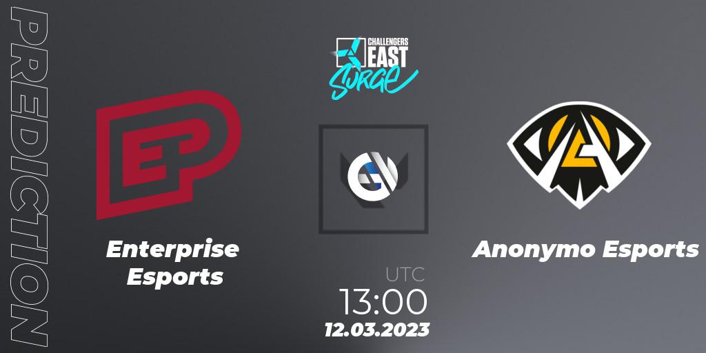 Enterprise Esports - Anonymo Esports: прогноз. 12.03.2023 at 13:00, VALORANT, VALORANT Challengers 2023 East: Surge Split 1
