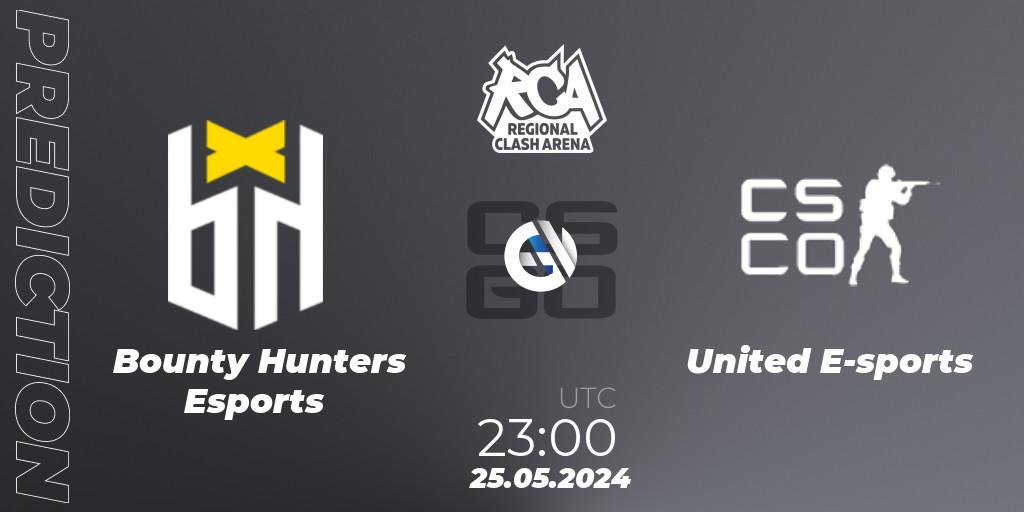 Bounty Hunters Esports - United E-sports: прогноз. 25.05.2024 at 23:00, Counter-Strike (CS2), Regional Clash Arena South America: Closed Qualifier