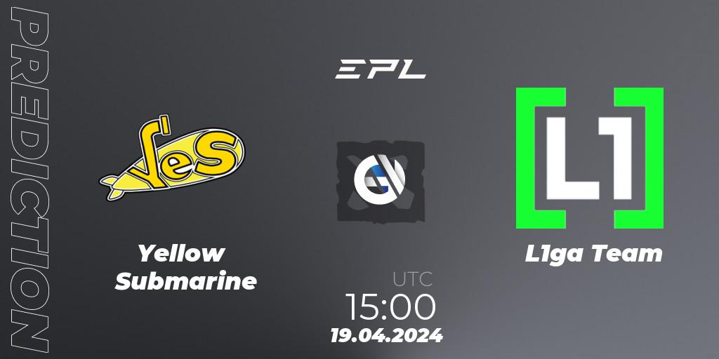 Yellow Submarine - L1ga Team: прогноз. 19.04.24, Dota 2, European Pro League Season 17