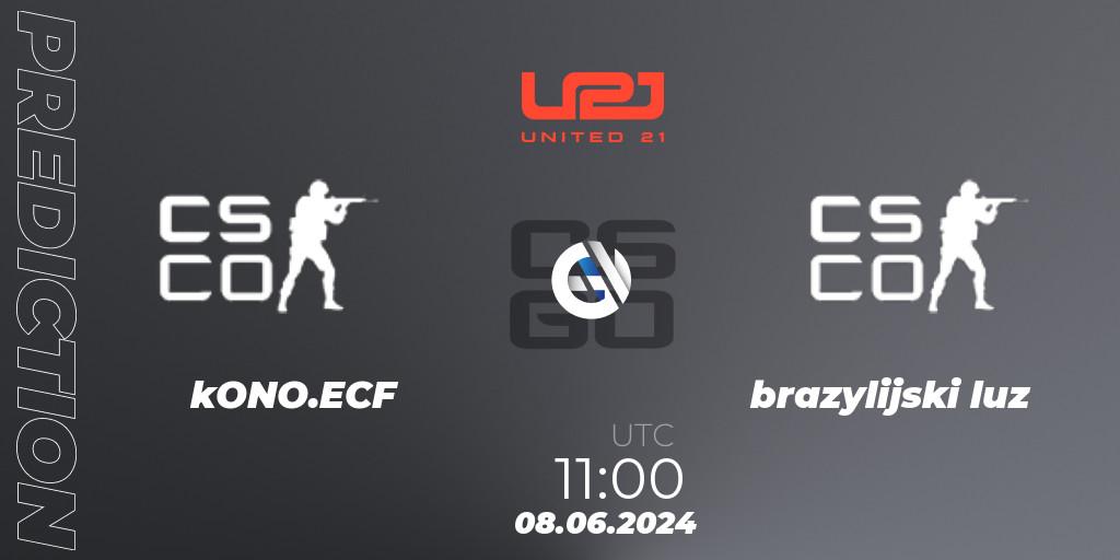 kONO.ECF - brazylijski luz: прогноз. 08.06.2024 at 11:00, Counter-Strike (CS2), United21 Season 16
