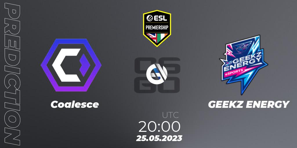 Coalesce - GEEKZ ENERGY: прогноз. 25.05.2023 at 20:00, Counter-Strike (CS2), ESL Premiership Spring 2023
