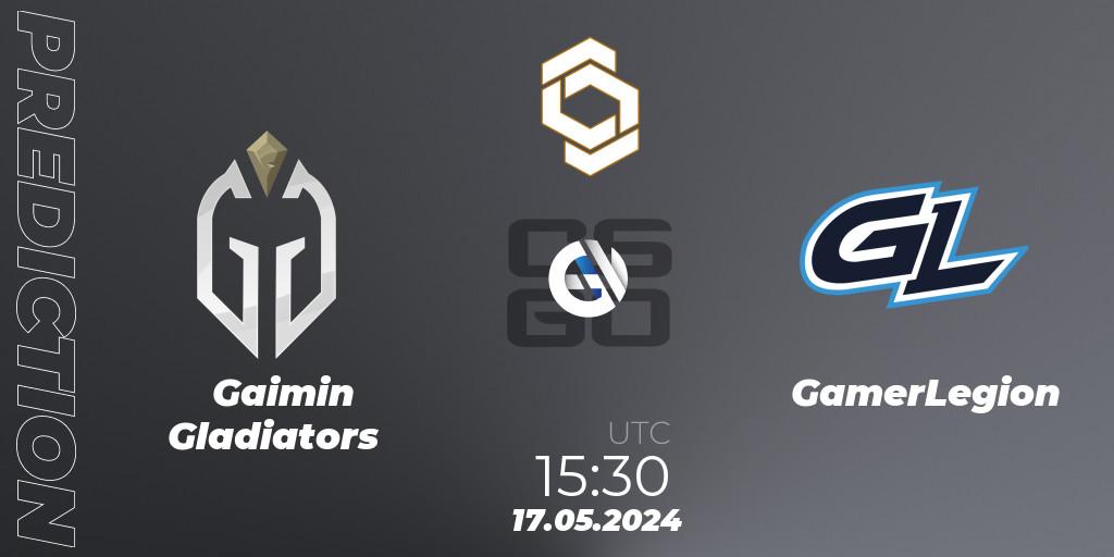 Gaimin Gladiators - GamerLegion: прогноз. 17.05.2024 at 16:00, Counter-Strike (CS2), CCT Global Finals