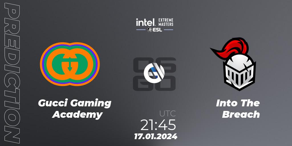 Gucci Gaming Academy - Into The Breach: прогноз. 17.01.2024 at 21:45, Counter-Strike (CS2), Intel Extreme Masters China 2024: European Open Qualifier #1