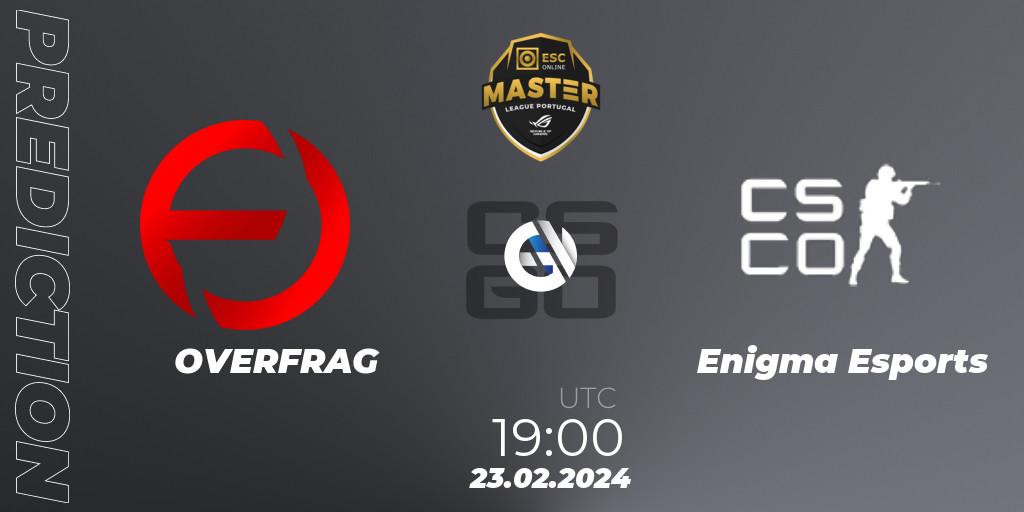 OVERFRAG - Enigma Esports: прогноз. 23.02.2024 at 19:00, Counter-Strike (CS2), Master League Portugal Season 13: Closed Qualifier