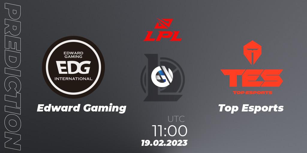 Edward Gaming - Top Esports: прогноз. 19.02.2023 at 11:40, LoL, LPL Spring 2023 - Group Stage