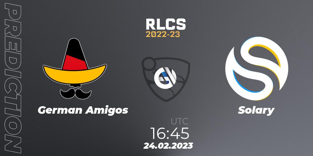 German Amigos - Solary: прогноз. 24.02.2023 at 16:45, Rocket League, RLCS 2022-23 - Winter: Europe Regional 3 - Winter Invitational