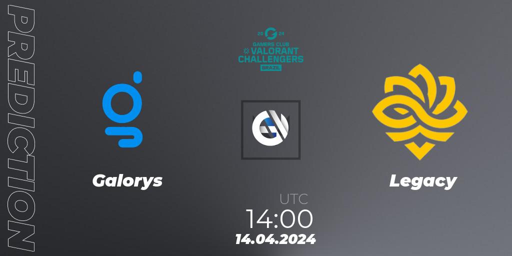 Galorys - Legacy: прогноз. 14.04.2024 at 14:00, VALORANT, VALORANT Challengers Brazil 2024: Split 1