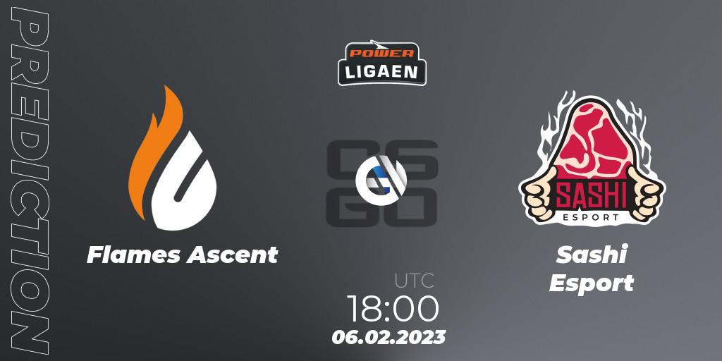 Flames Ascent - Sashi Esport: прогноз. 06.02.2023 at 18:00, Counter-Strike (CS2), Dust2.dk Ligaen Season 22