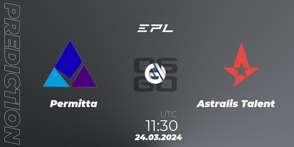 Permitta - Astralis Talent: прогноз. 24.03.24, CS2 (CS:GO), European Pro League Season 16: Division 2