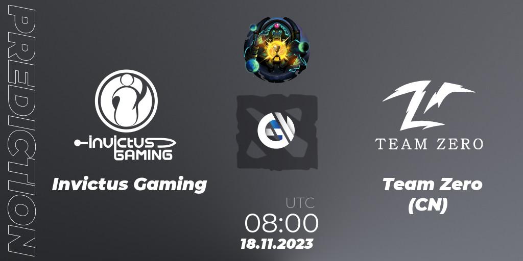 Invictus Gaming - Team Zero (CN): прогноз. 18.11.23, Dota 2, ESL One Kuala Lumpur 2023: China Closed Qualifier