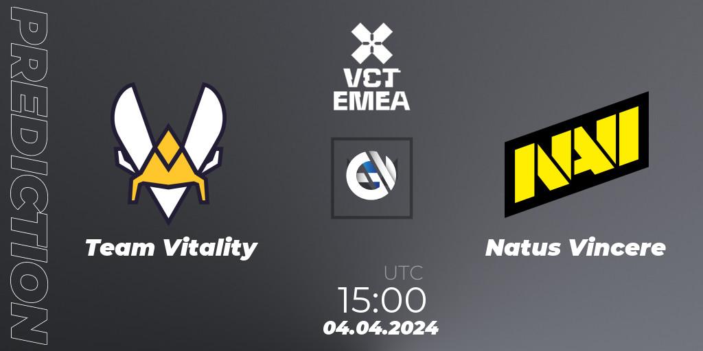 Team Vitality - Natus Vincere: прогноз. 04.04.2024 at 15:00, VALORANT, VALORANT Champions Tour 2024: EMEA League - Stage 1 - Group Stage