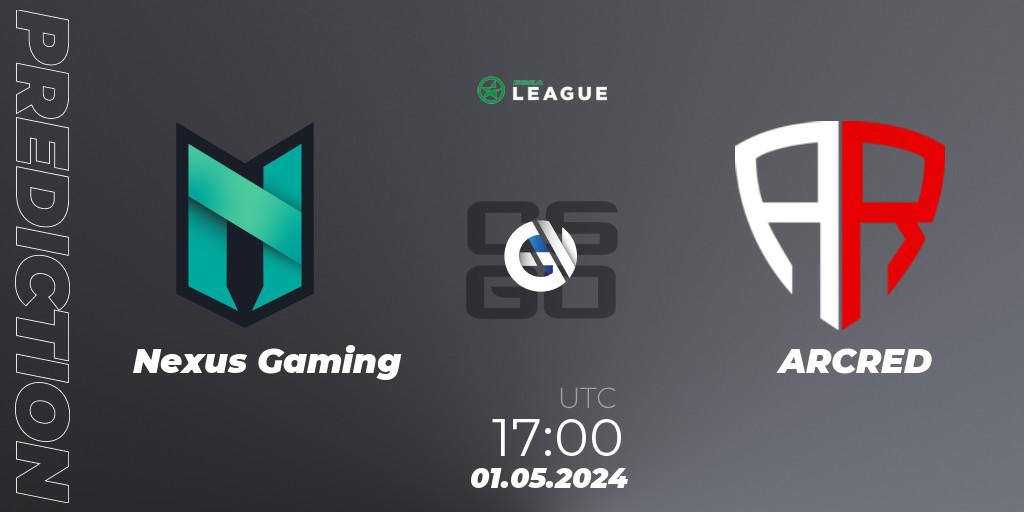 Nexus Gaming - ARCRED: прогноз. 01.05.2024 at 17:00, Counter-Strike (CS2), ESEA Season 49: Advanced Division - Europe