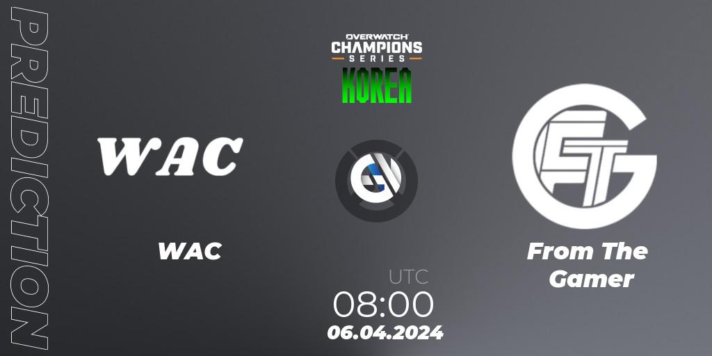 WAC - From The Gamer: прогноз. 06.04.2024 at 08:00, Overwatch, Overwatch Champions Series 2024 - Stage 1 Korea