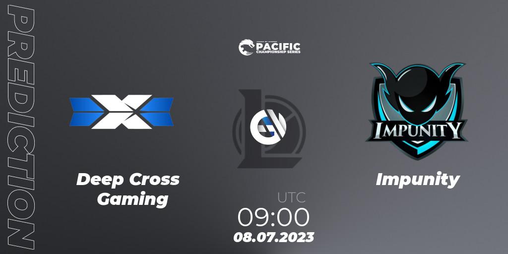 Deep Cross Gaming - Impunity: прогноз. 08.07.2023 at 09:00, LoL, PACIFIC Championship series Group Stage