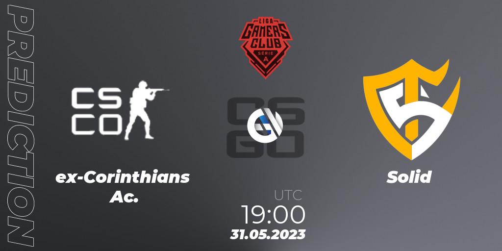 ex-Corinthians Ac. - Solid: прогноз. 31.05.2023 at 19:00, Counter-Strike (CS2), Gamers Club Liga Série A: May 2023