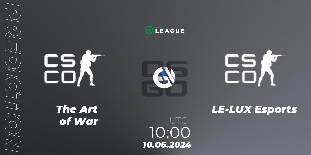 The Art of War - LE-LUX Esports: прогноз. 10.06.2024 at 10:00, Counter-Strike (CS2), ESEA Season 49: Open Division - Oceania