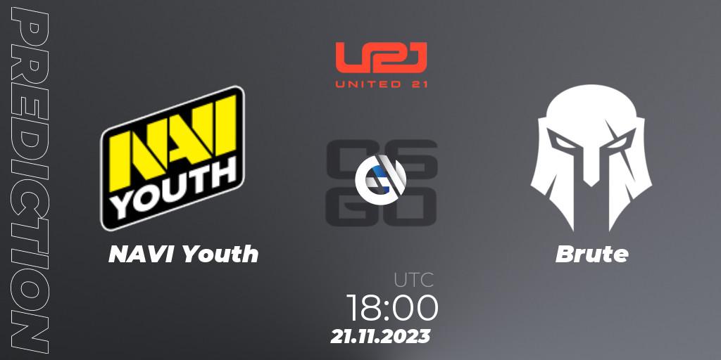 NAVI Youth - Brute: прогноз. 21.11.2023 at 18:00, Counter-Strike (CS2), United21 Season 8: Division 2
