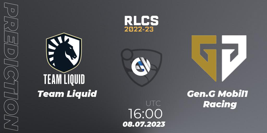 Team Liquid - Gen.G Mobil1 Racing: прогноз. 08.07.2023 at 17:00, Rocket League, RLCS 2022-23 Spring Major