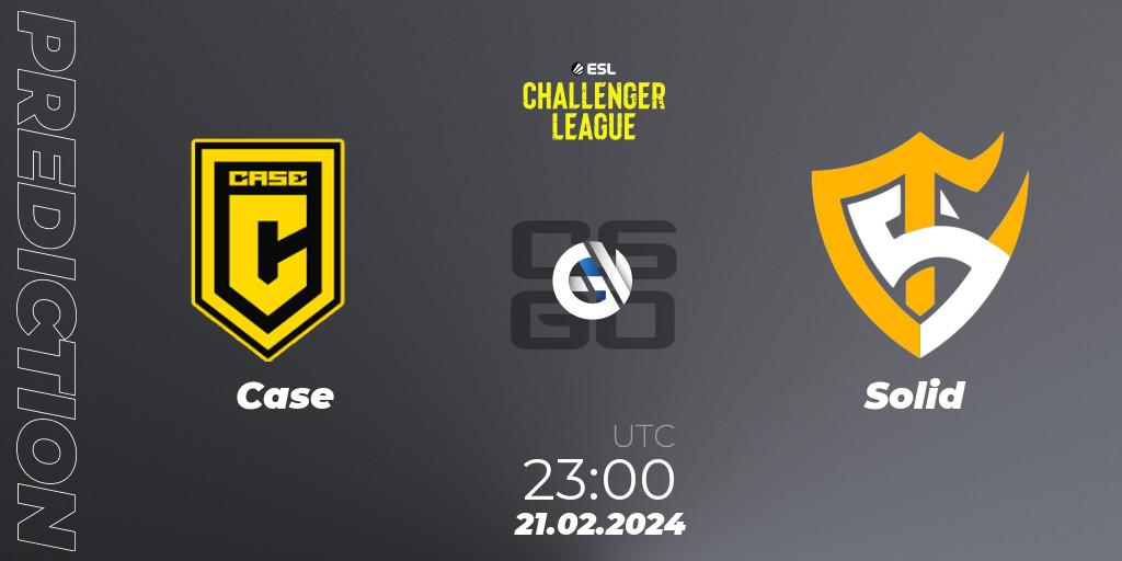 Case - Solid: прогноз. 22.02.2024 at 00:00, Counter-Strike (CS2), ESL Challenger League Season 47: South America