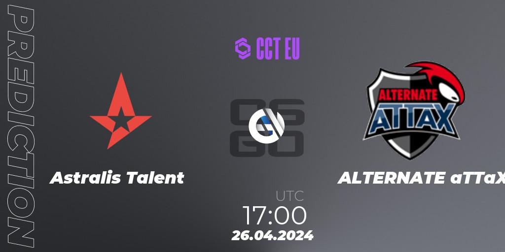 Astralis Talent - ALTERNATE aTTaX: прогноз. 26.04.24, CS2 (CS:GO), CCT Season 2 Europe Series 2 Closed Qualifier