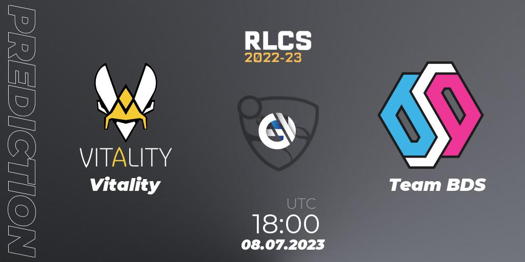 Vitality - Team BDS: прогноз. 08.07.2023 at 19:15, Rocket League, RLCS 2022-23 Spring Major