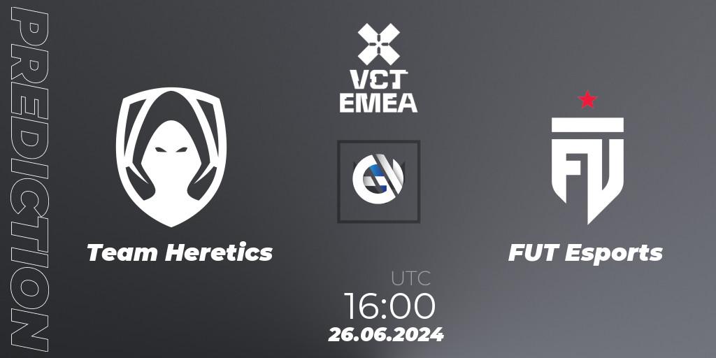 Team Heretics - FUT Esports: прогноз. 26.06.2024 at 16:00, VALORANT, VALORANT Champions Tour 2024: EMEA League - Stage 2 - Group Stage