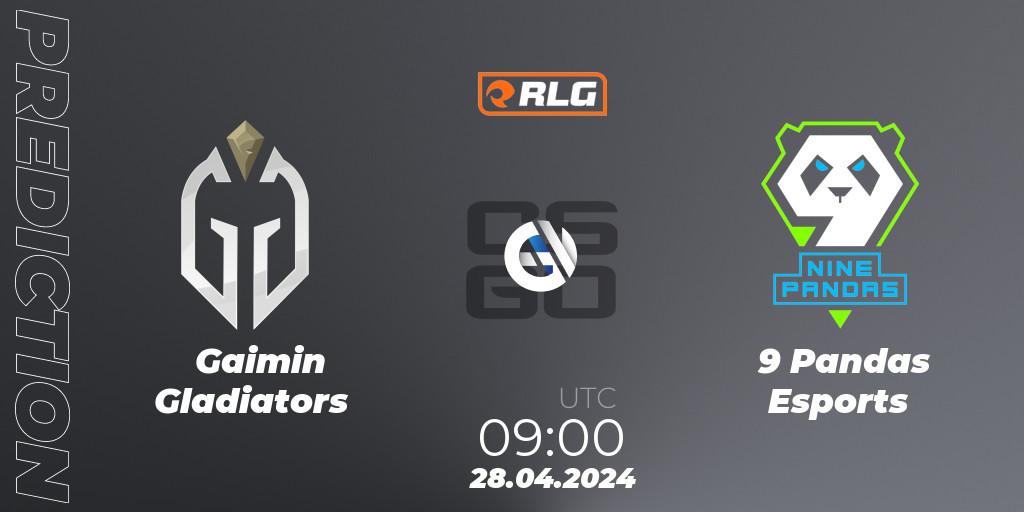 Gaimin Gladiators - 9 Pandas Esports: прогноз. 28.04.2024 at 09:00, Counter-Strike (CS2), RES European Series #3