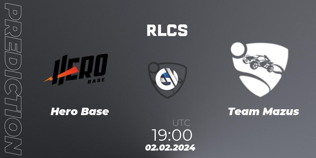 Hero Base - Team Mazus: прогноз. 02.02.2024 at 19:00, Rocket League, RLCS 2024 - Major 1: SAM Open Qualifier 1