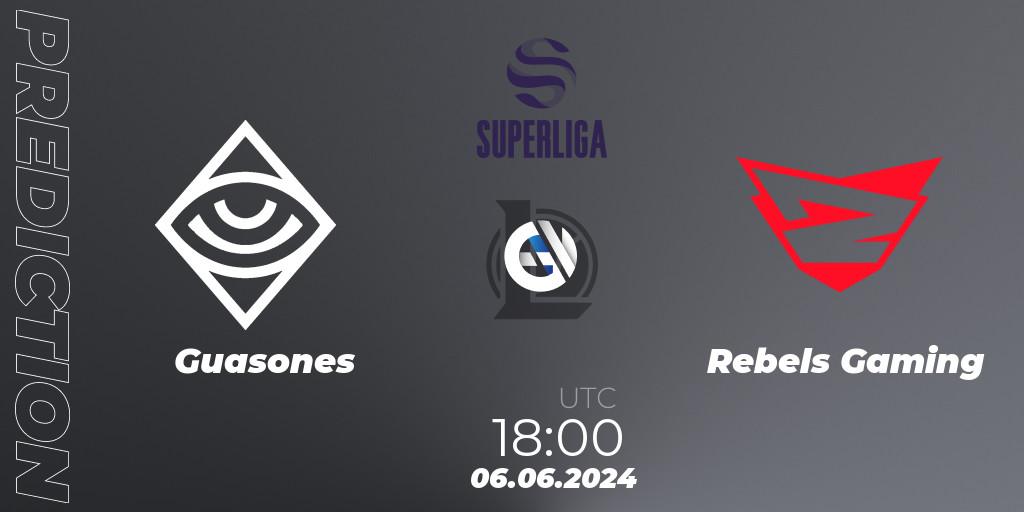 Guasones - Rebels Gaming: прогноз. 06.06.2024 at 18:00, LoL, LVP Superliga Summer 2024