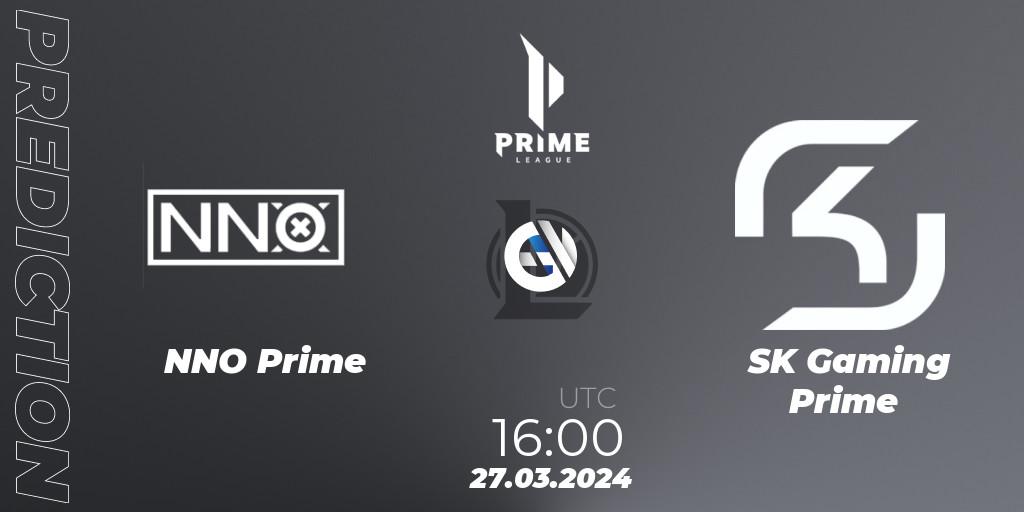 NNO Prime - SK Gaming Prime: прогноз. 27.03.2024 at 16:00, LoL, Prime League 2024 Spring 1st Division Playoffs