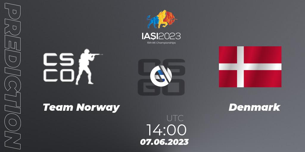 Team Norway - Denmark: прогноз. 07.06.2023 at 14:00, Counter-Strike (CS2), IESF World Esports Championship 2023: Northern Europe Qualifier
