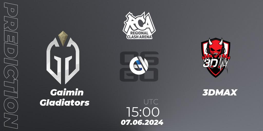 Gaimin Gladiators - 3DMAX: прогноз. 07.06.2024 at 15:00, Counter-Strike (CS2), Regional Clash Arena Europe