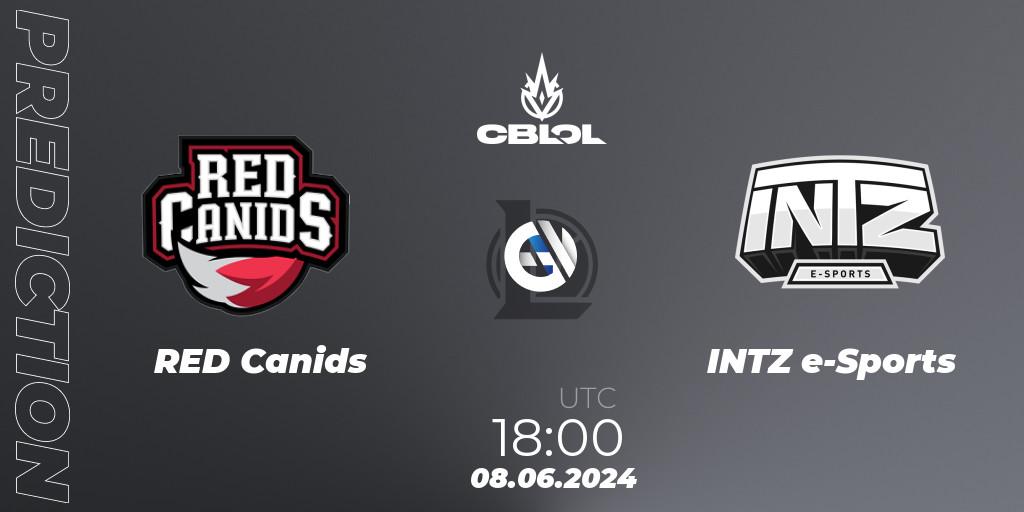 RED Canids - INTZ e-Sports: прогноз. 08.06.2024 at 18:00, LoL, CBLOL Split 2 2024 - Group Stage