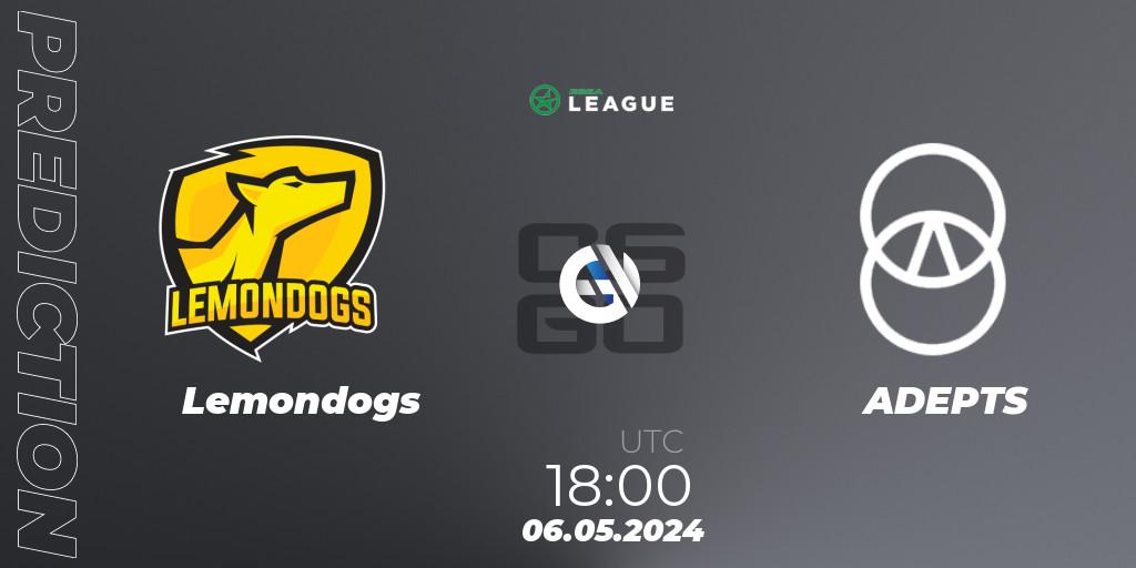 Lemondogs - ADEPTS: прогноз. 06.05.2024 at 18:00, Counter-Strike (CS2), ESEA Season 49: Advanced Division - Europe