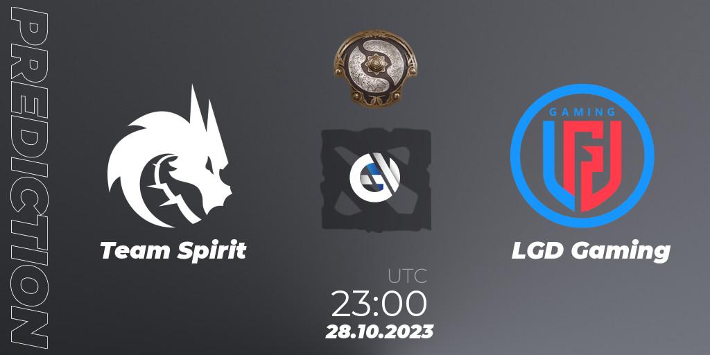 Team Spirit - LGD Gaming: прогноз. 29.10.2023 at 00:57, Dota 2, The International 2023