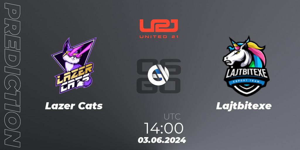 Lazer Cats - Lajtbitexe: прогноз. 03.06.2024 at 14:00, Counter-Strike (CS2), United21 Season 14: Division 2