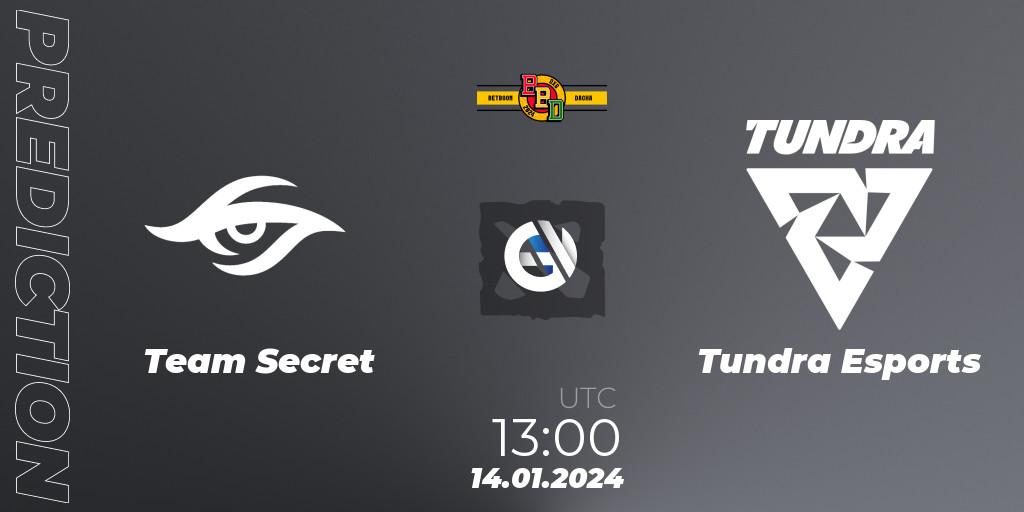 Team Secret - Tundra Esports: прогноз. 14.01.24, Dota 2, BetBoom Dacha Dubai 2024: WEU Closed Qualifier