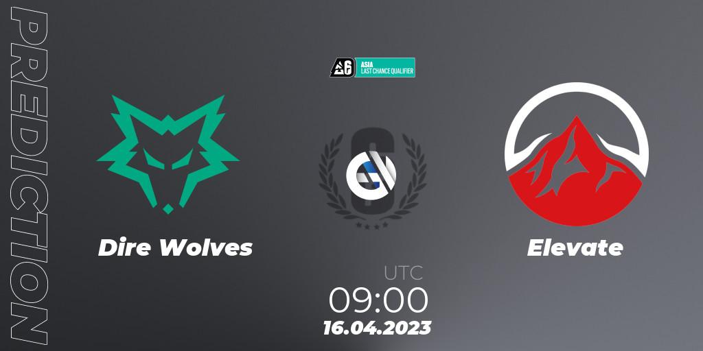 Dire Wolves - Elevate: прогноз. 16.04.2023 at 08:00, Rainbow Six, Asia League 2023 - Stage 1 - Last Chance Qualifiers