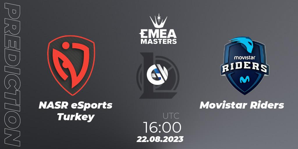NASR eSports Turkey - Movistar Riders: прогноз. 22.08.2023 at 16:00, LoL, EMEA Masters Summer 2023