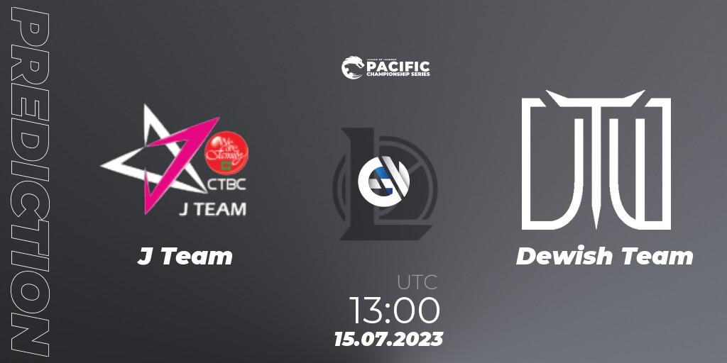 J Team - Dewish Team: прогноз. 15.07.2023 at 13:00, LoL, PACIFIC Championship series Group Stage
