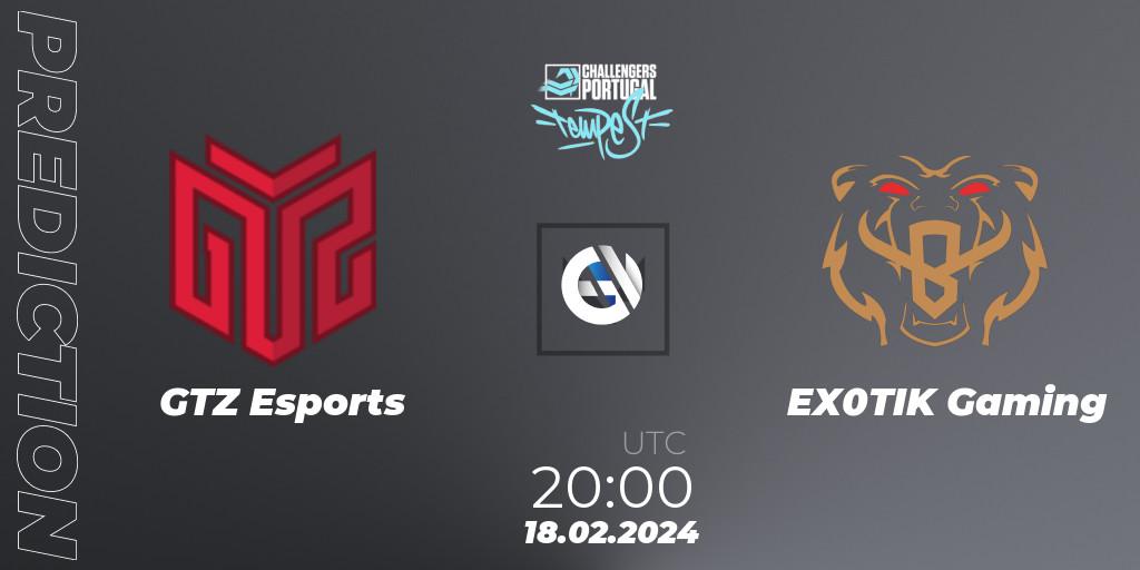 GTZ Esports - EX0TIK Gaming: прогноз. 18.02.24, VALORANT, VALORANT Challengers 2024 Portugal: Tempest Split 1