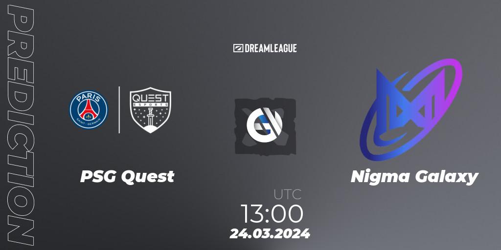 PSG Quest - Nigma Galaxy: прогноз. 24.03.24, Dota 2, DreamLeague Season 23: MENA Closed Qualifier