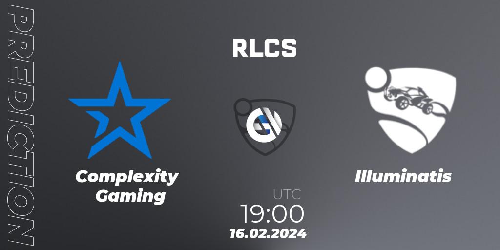 Complexity Gaming - Illuminatis: прогноз. 16.02.2024 at 19:00, Rocket League, RLCS 2024 - Major 1: SAM Open Qualifier 2